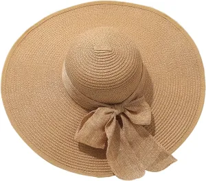 Sun Hat Womens Wide Brim Foldable Straw Hats Beach Sun Hats for Women Floppy Summer Hats UPF 50 