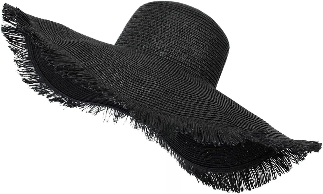Sun Hats for Women 18.9'' Wide Brim Sun Protection Hats Floppy Straw Hats UV Protection Summer Hats Beach Hats