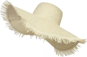 Sun Hats for Women 18.9'' Wide Brim Sun Protection Hats Floppy Straw Hats UV Protection Summer Hats Beach Hats