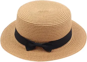 Sun Visors for Women Beach Foldable Wide Brim Retro Fedora Floppy Beach Hat Women's Straw Hat Travel Hats