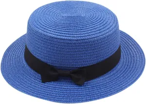 Sun Visors for Women Beach Foldable Wide Brim Retro Fedora Floppy Beach Hat Women's Straw Hat Travel Hats