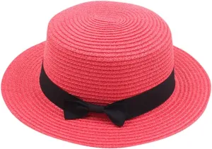 Sun Visors for Women Beach Foldable Wide Brim Retro Fedora Floppy Beach Hat Women's Straw Hat Travel Hats