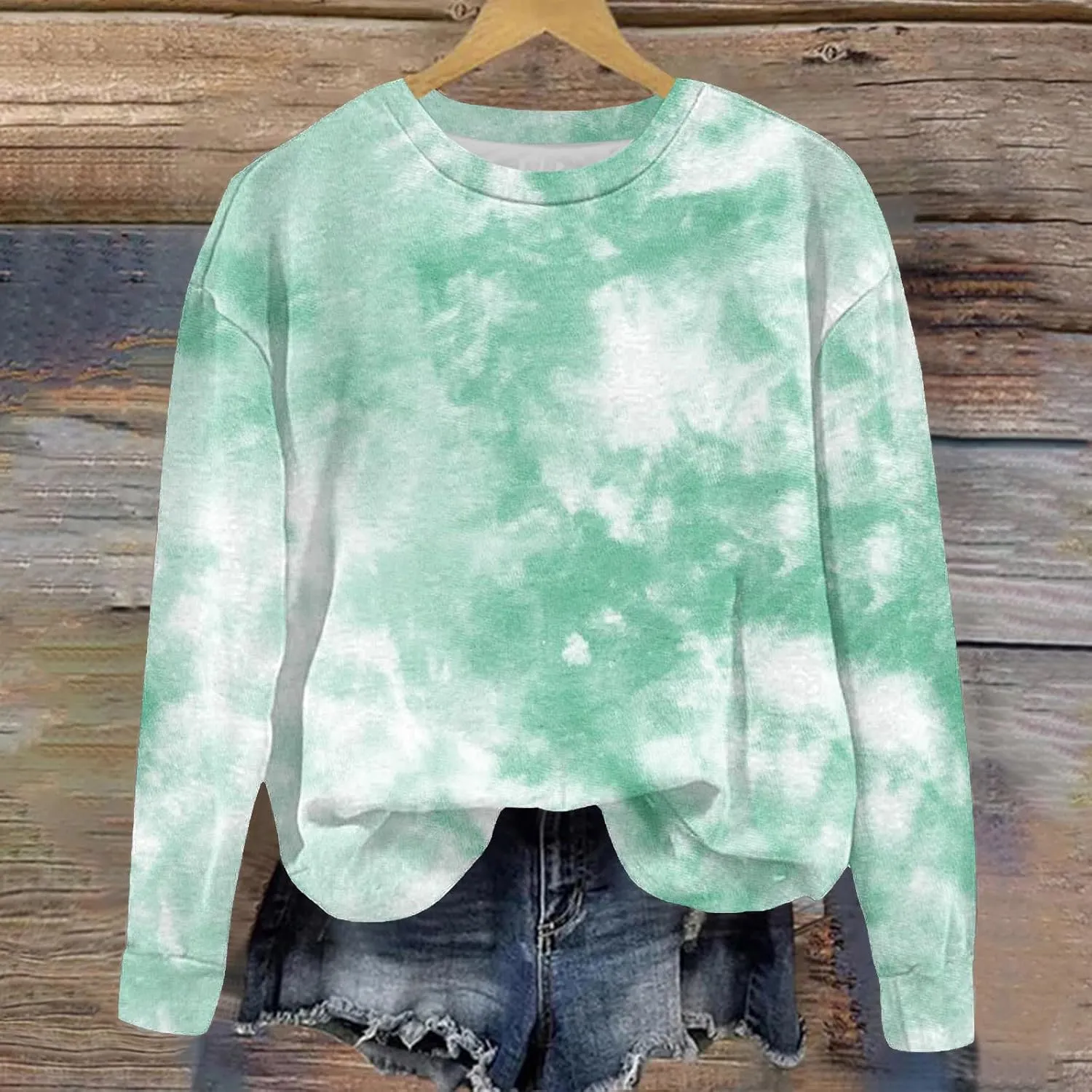 Tie Dye Sweatshirts For Girls Cute Long Sleeve Crewneck Fleece Pullovers Casual Graphic Teens Sweaters 1-12 Years