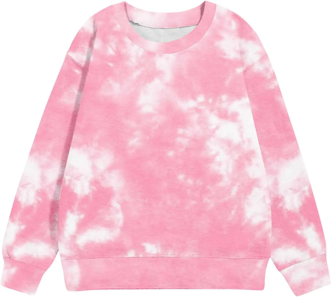 Tie Dye Sweatshirts For Girls Cute Long Sleeve Crewneck Fleece Pullovers Casual Graphic Teens Sweaters 1-12 Years