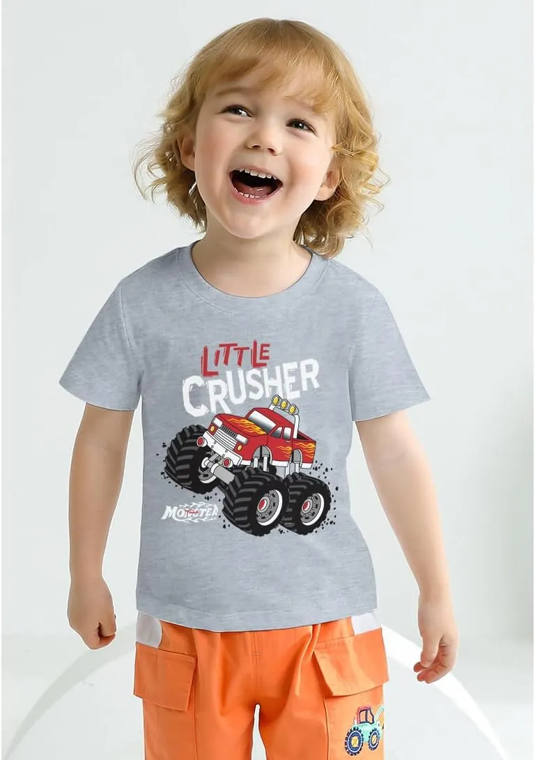Toddler Baby Boys Tops Cartoon Dinosaur Print Tees Kids Cotton Clothes Summer Short Sleeves T-Shirts