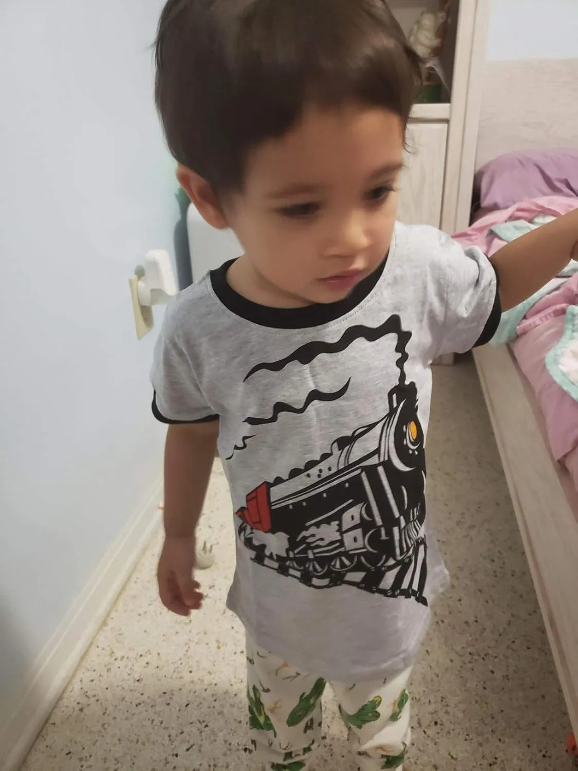 Toddler Baby Boys Tops Cartoon Dinosaur Print Tees Kids Cotton Clothes Summer Short Sleeves T-Shirts