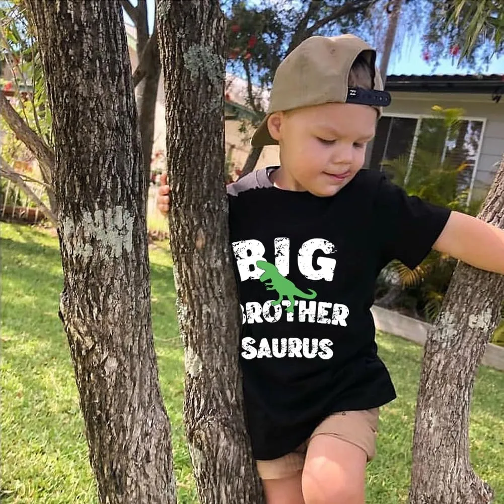 Toddler Baby Boys Tops Cartoon Dinosaur Print Tees Kids Cotton Clothes Summer Short Sleeves T-Shirts