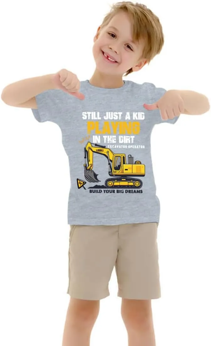 Toddler Baby Boys Tops Cartoon Dinosaur Print Tees Kids Cotton Clothes Summer Short Sleeves T-Shirts