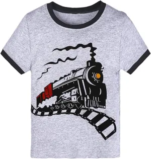 Toddler Baby Boys Tops Cartoon Dinosaur Print Tees Kids Cotton Clothes Summer Short Sleeves T-Shirts