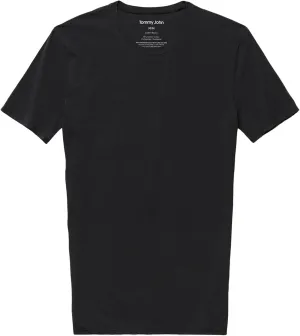 Tommy John Men's Cotton Basics Crew Neck Undershirt - Stay-Tucked Fit