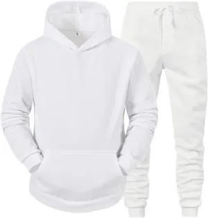 Tracksuit Men 2 Piece Set Big and Tall Long Sleeve Hooded Activewear Workout Training Stretchy Outfits