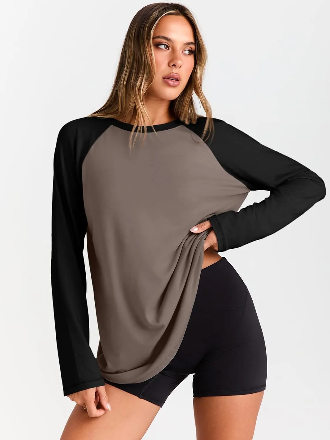 Trendy Queen Women Oversized Long Sleeve Shirt 2025 Summer Casual Basics Top Loose Fit Tee Fashion Cute Clothes