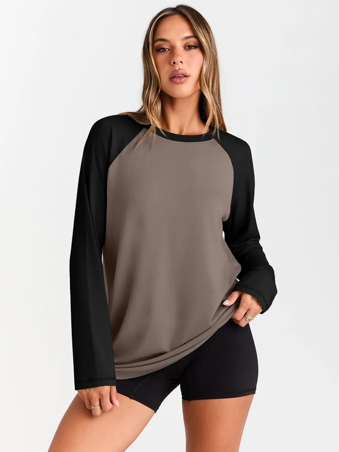 Trendy Queen Women Oversized Long Sleeve Shirt 2025 Summer Casual Basics Top Loose Fit Tee Fashion Cute Clothes