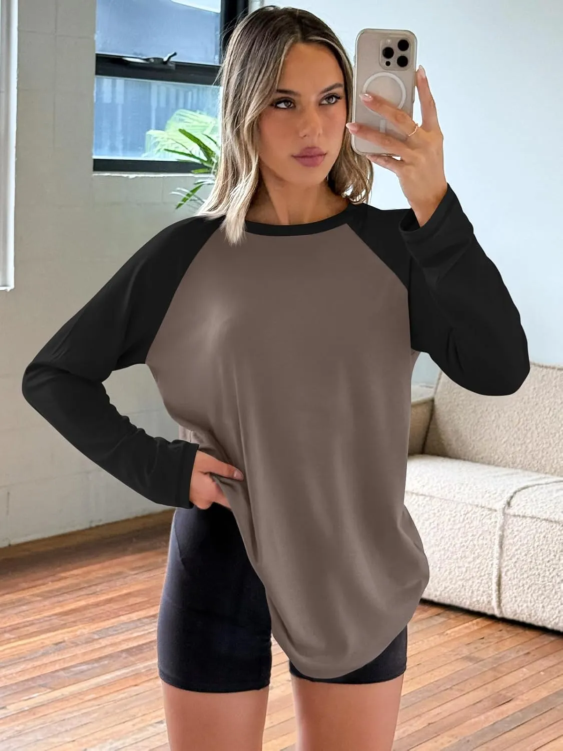 Trendy Queen Women Oversized Long Sleeve Shirt 2025 Summer Casual Basics Top Loose Fit Tee Fashion Cute Clothes