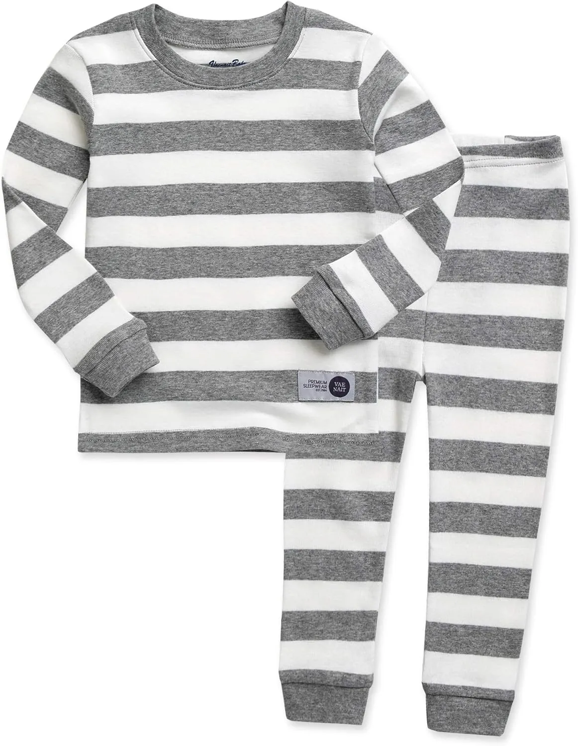 VAENAIT BABY 12M-12Y Kids Boys Girls Unisex Toddler Colorful Stripe/Simple Holiday Sleepwear Pajama 2pcs Set