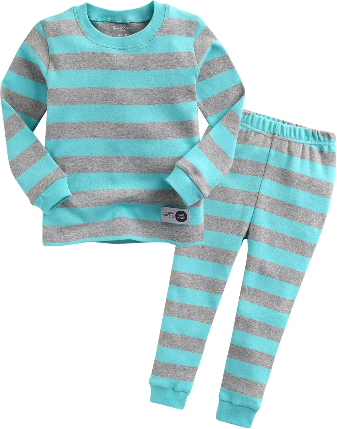 VAENAIT BABY 12M-12Y Kids Boys Girls Unisex Toddler Colorful Stripe/Simple Holiday Sleepwear Pajama 2pcs Set
