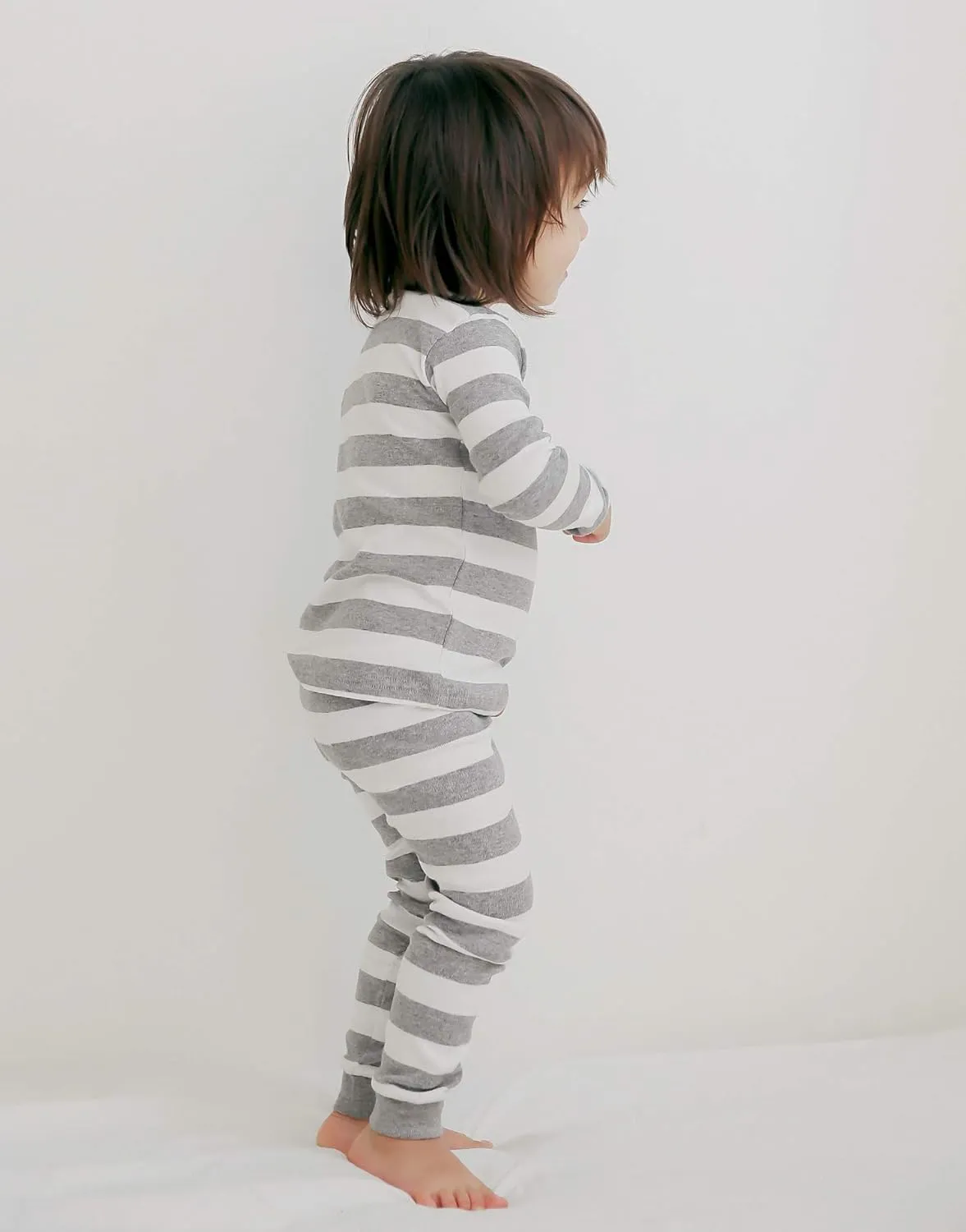 VAENAIT BABY 12M-12Y Kids Boys Girls Unisex Toddler Colorful Stripe/Simple Holiday Sleepwear Pajama 2pcs Set