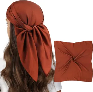 vimate Head Scarf for Women Hair 27'' Square Satin Silk Feeling Bnadana Neck Scarf Handbag Accessories Etc
