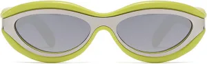 willochra Cat Eye Sunglasses for Women Cute Oval Thick Frame Y2k Accessories Sun Glasses Chic Retro Style Shades