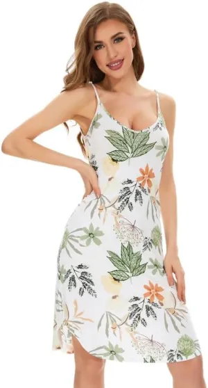 WiWi Slip Dress for Women Plus Size Chemise Nightgown Full Spaghetti Strap Dresses-Viscose made from Bamboo S-4X