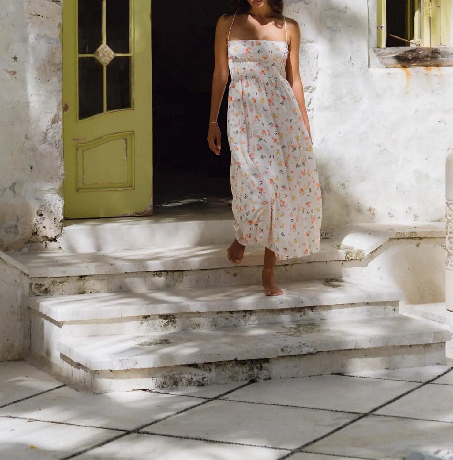 Women Boho Floral Backless Maxi Dress Y2K Spaghetti Strap Sleeveless Bodycon Long Dress Sexy Going Out Sundress
