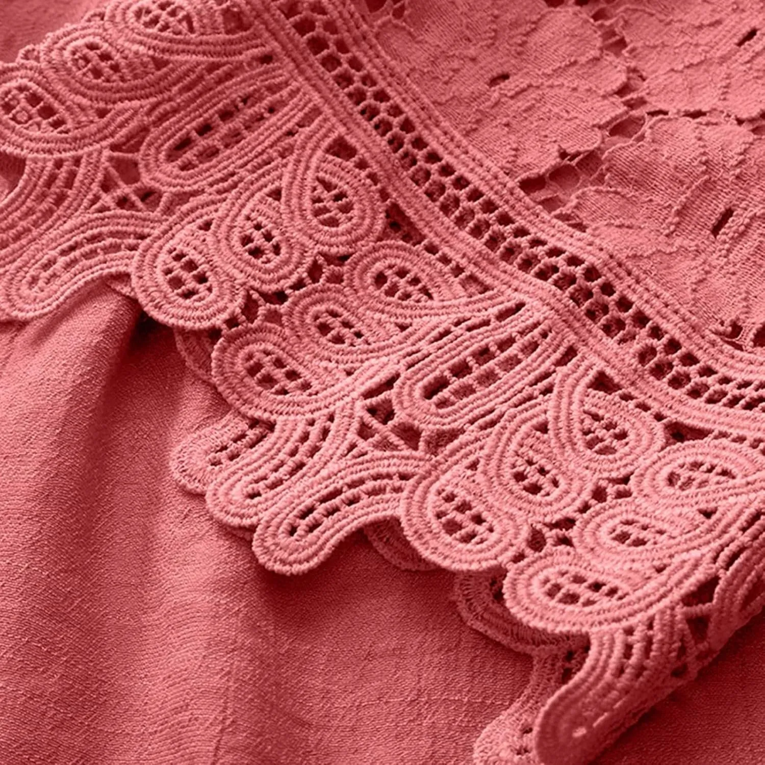 Women Cotton Linen Embroidered Tops Loose Fit Tunic 3/4 Sleeve Summer Blouse Shirts Boho Casual Trendy Clothes