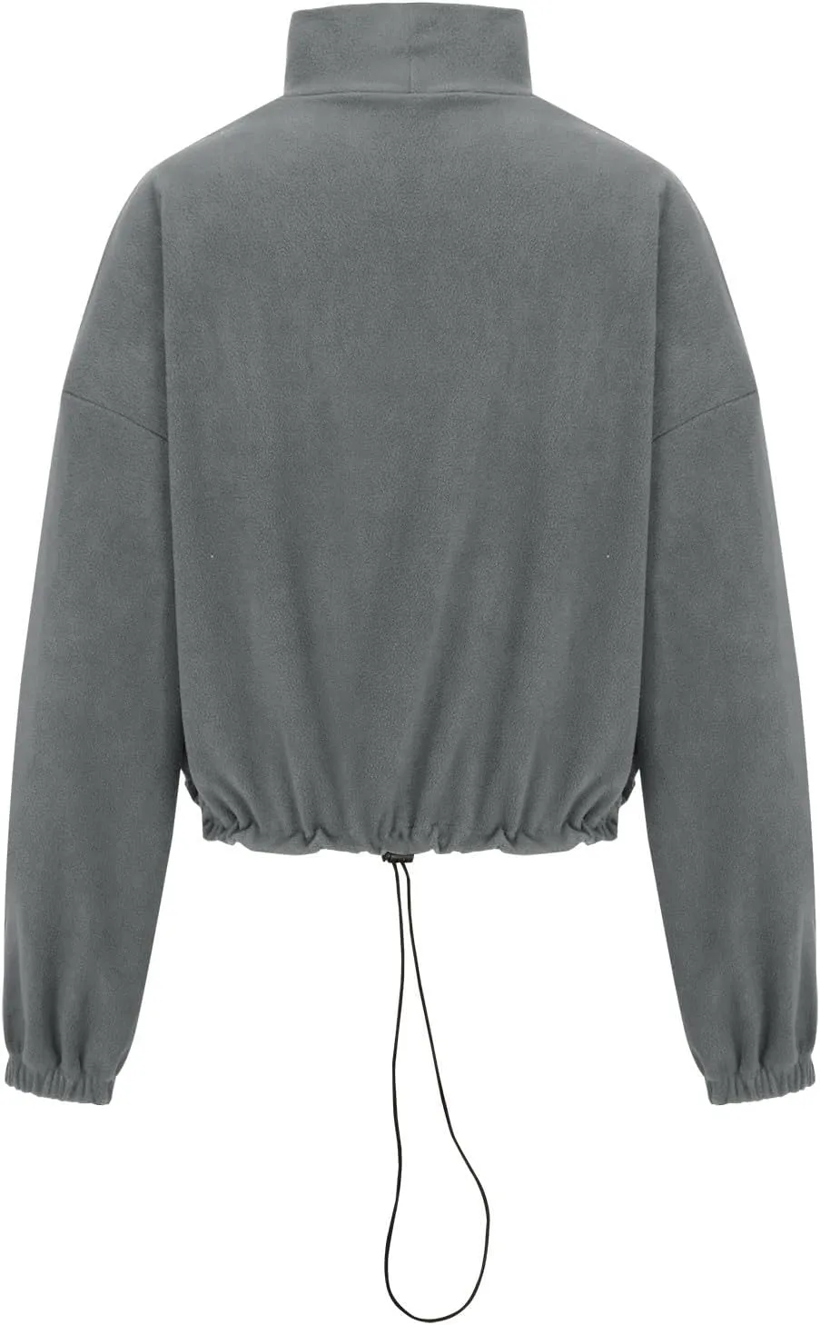 Women Long Sleeve Cropped Sweatshirt Trending Now 2023 Fall Winter Casual Stand Collar Fleece Pullovers with Pockets