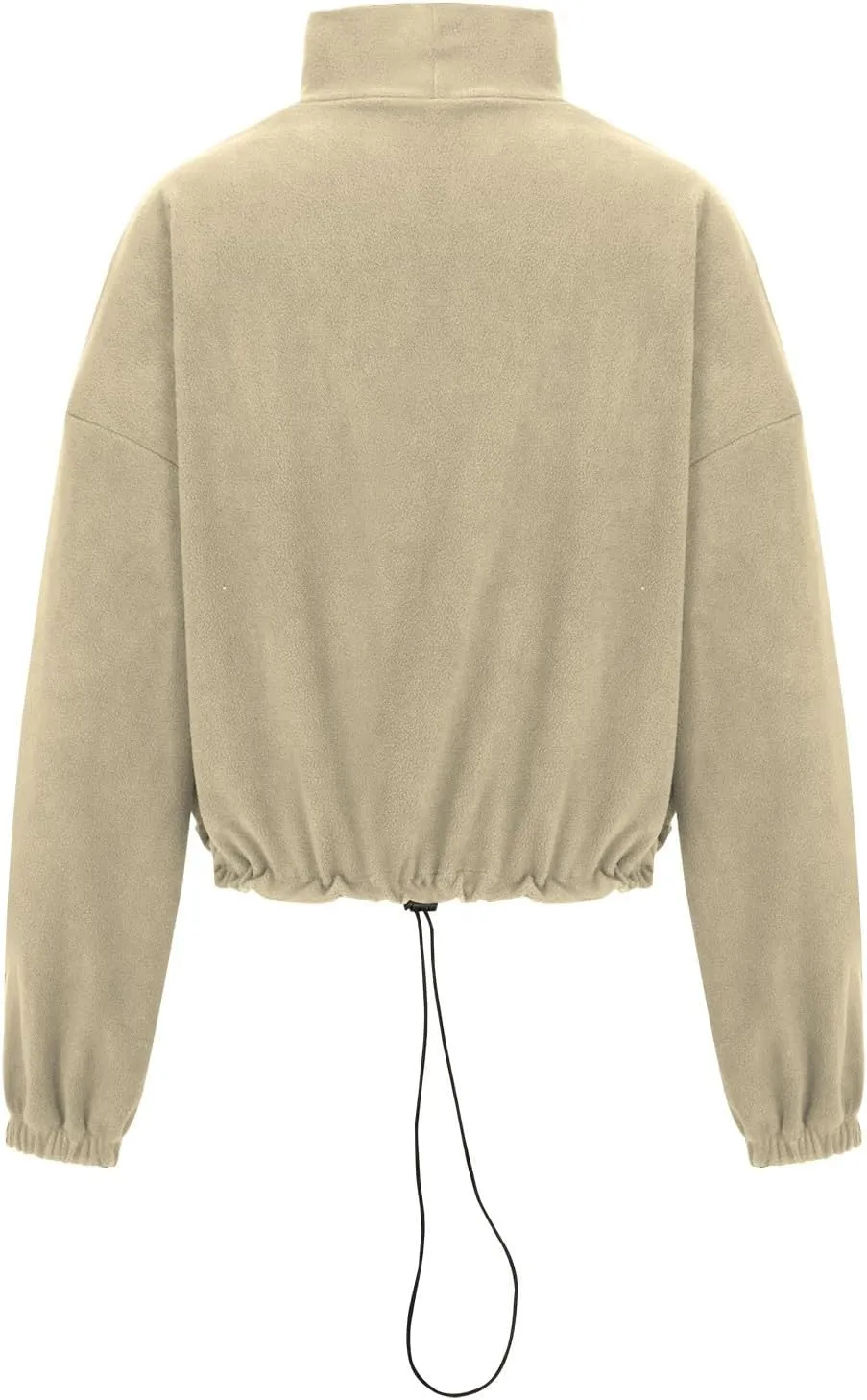 Women Long Sleeve Cropped Sweatshirt Trending Now 2023 Fall Winter Casual Stand Collar Fleece Pullovers with Pockets