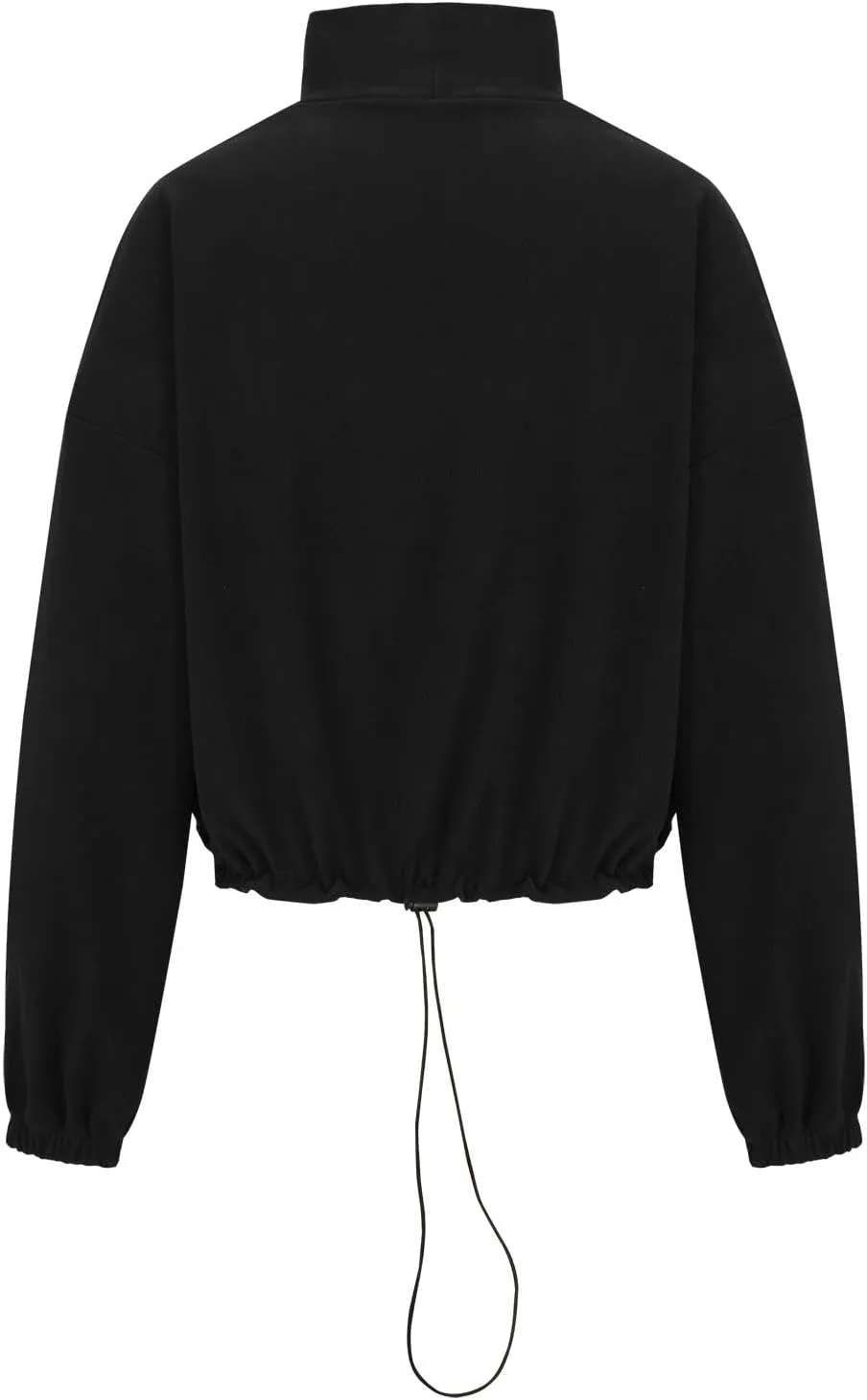 Women Long Sleeve Cropped Sweatshirt Trending Now 2023 Fall Winter Casual Stand Collar Fleece Pullovers with Pockets
