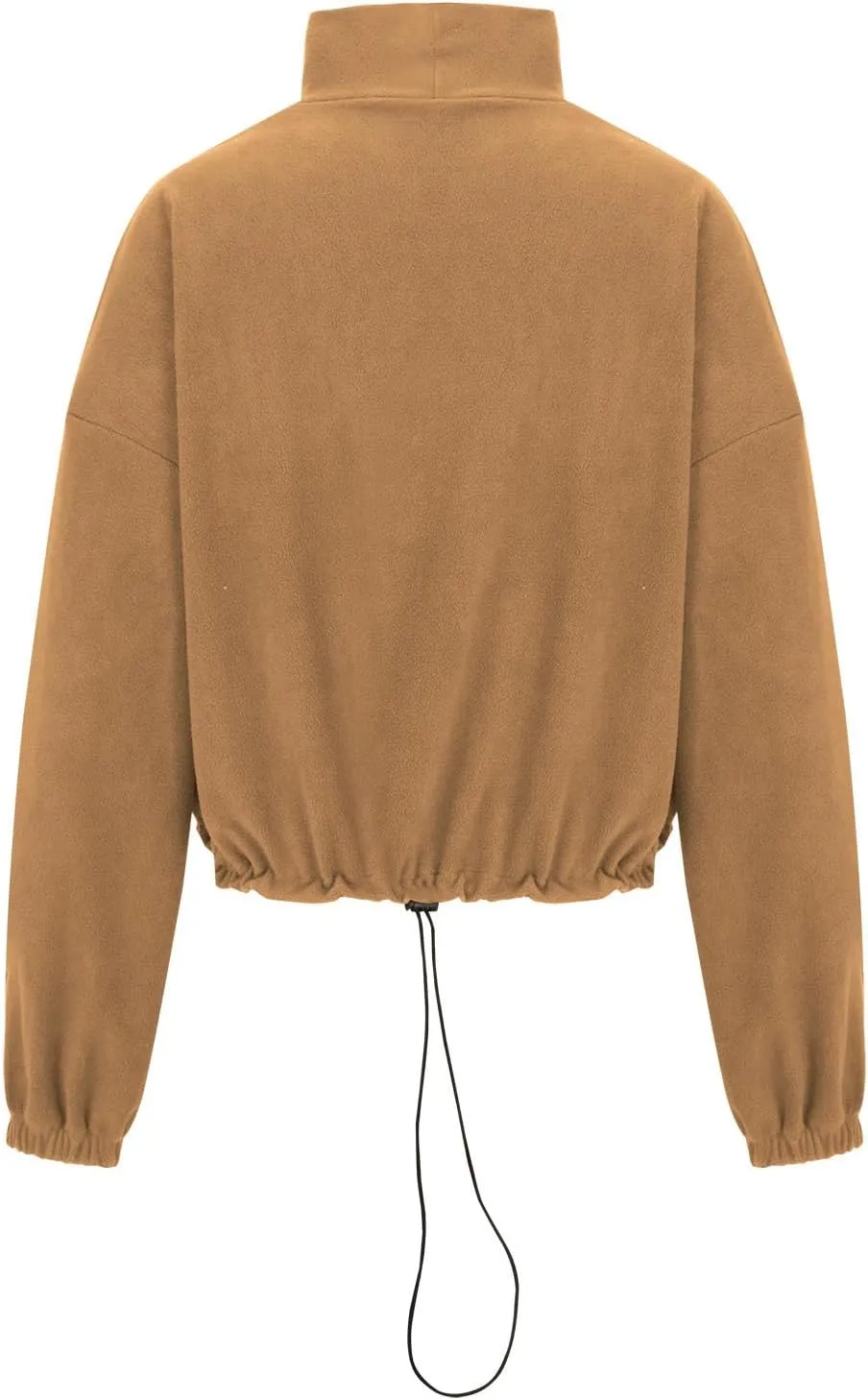 Women Long Sleeve Cropped Sweatshirt Trending Now 2023 Fall Winter Casual Stand Collar Fleece Pullovers with Pockets