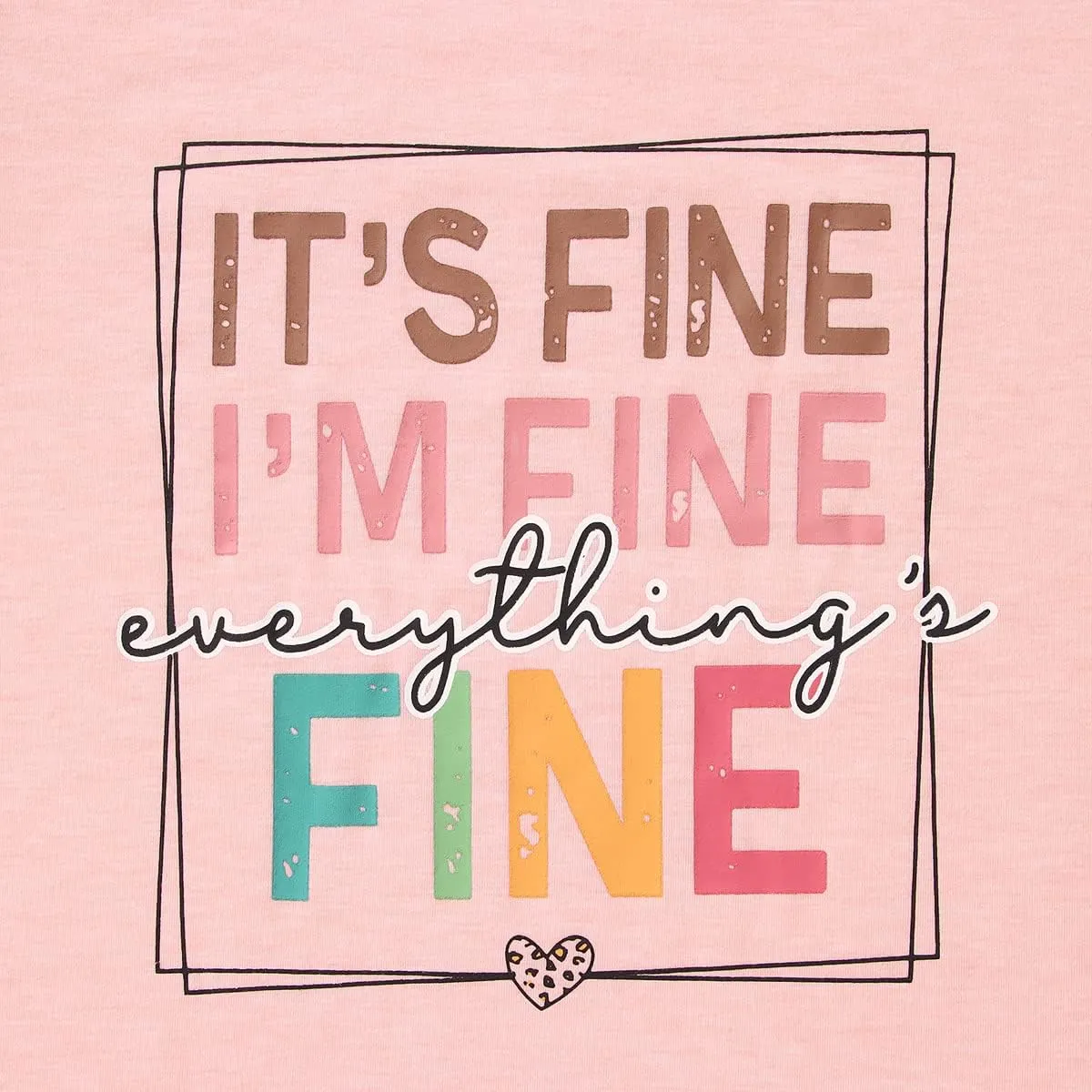 Women Summer Inspirational T-Shirt Fashion Its Fine Im Fine Everything is Fine Graphic Tees Casual Short Sleeve Shirts Top