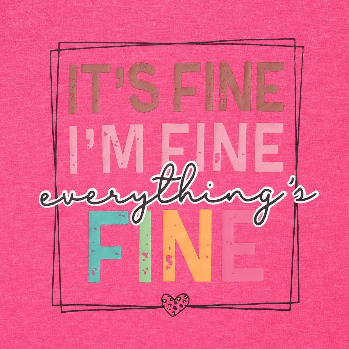 Women Summer Inspirational T-Shirt Fashion Its Fine Im Fine Everything is Fine Graphic Tees Casual Short Sleeve Shirts Top