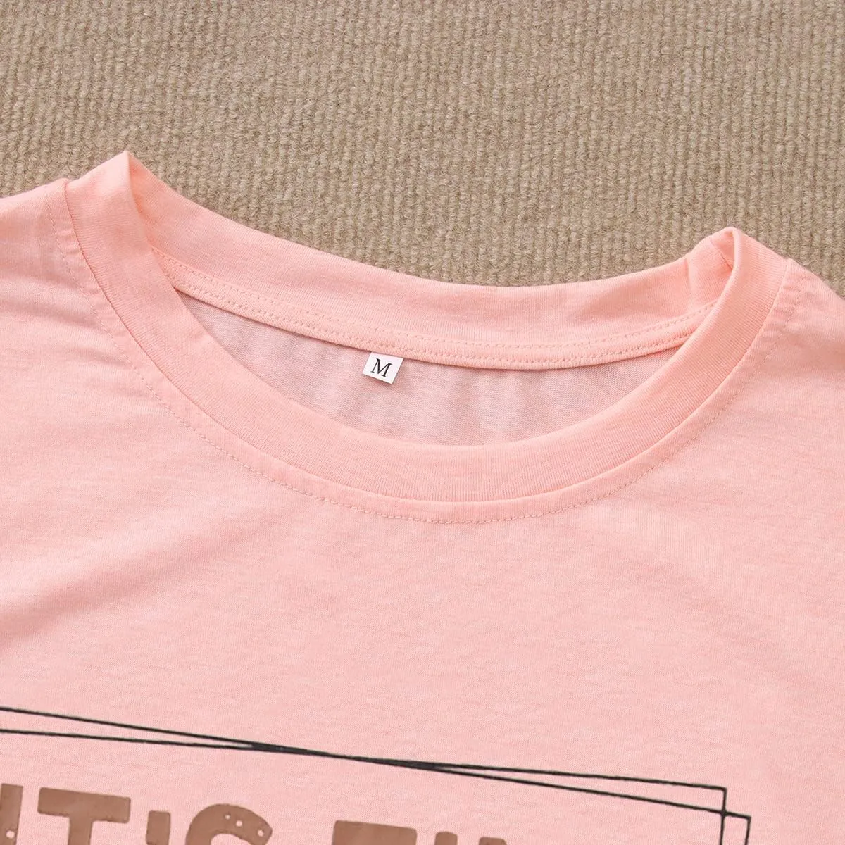 Women Summer Inspirational T-Shirt Fashion Its Fine Im Fine Everything is Fine Graphic Tees Casual Short Sleeve Shirts Top