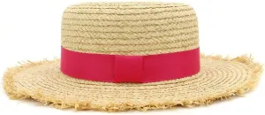 Women Sun Hat Women's Raffia Grass Woven Fisherman Sun Hat Brim Summer Hat Beach Accessories Raffia Hat (17)