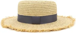 Women Sun Hat Women's Raffia Grass Woven Fisherman Sun Hat Brim Summer Hat Beach Accessories Raffia Hat (19)