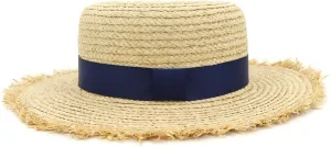 Women Sun Hat Women's Raffia Grass Woven Fisherman Sun Hat Brim Summer Hat Beach Accessories Raffia Hat (9)