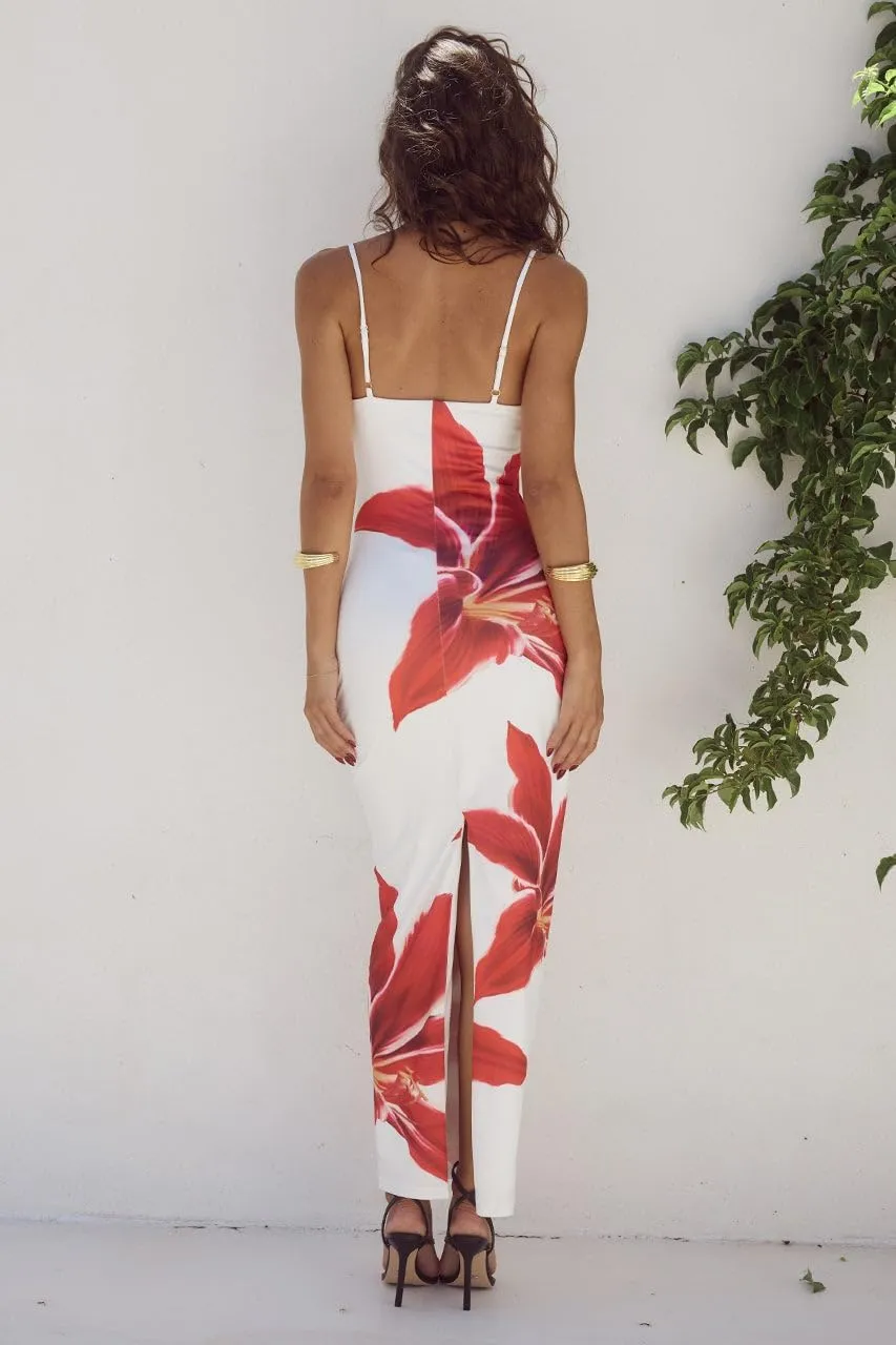 Women Y2k Floral Bodycon Maxi Dress Spaghetti Strap Low Cut Slip Long Dress Summer Going Out Beach Sundress