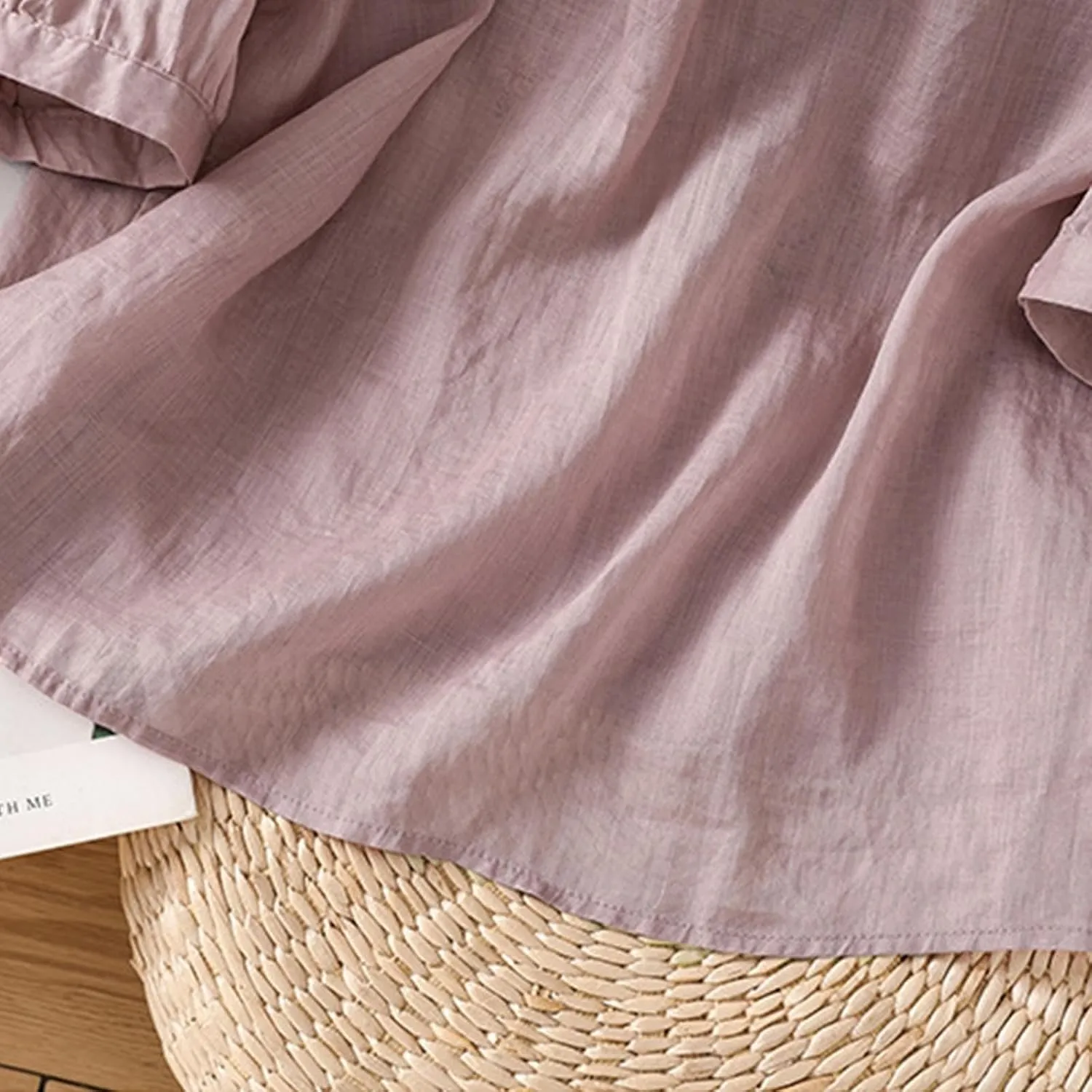 Womens 3/4 Sleeve Linen Shirts 2025 Cotton Summer Retro Embroidered Boho Tops Dressy Casual Beach Vacation Blouses