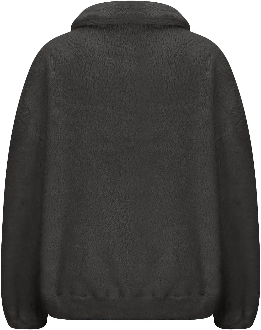 Womens Casual Zip Up Sweatshirt Long Sleeve 2024 Fall Polar Fleece Pullovers Loose Fit Solid Hoodies With Pockets