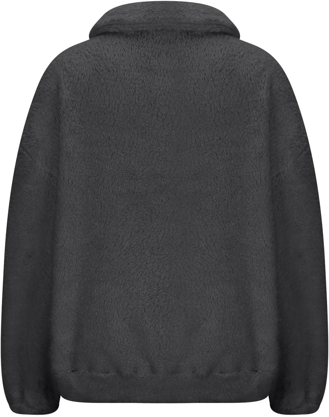 Womens Casual Zip Up Sweatshirt Long Sleeve 2024 Fall Polar Fleece Pullovers Loose Fit Solid Hoodies With Pockets