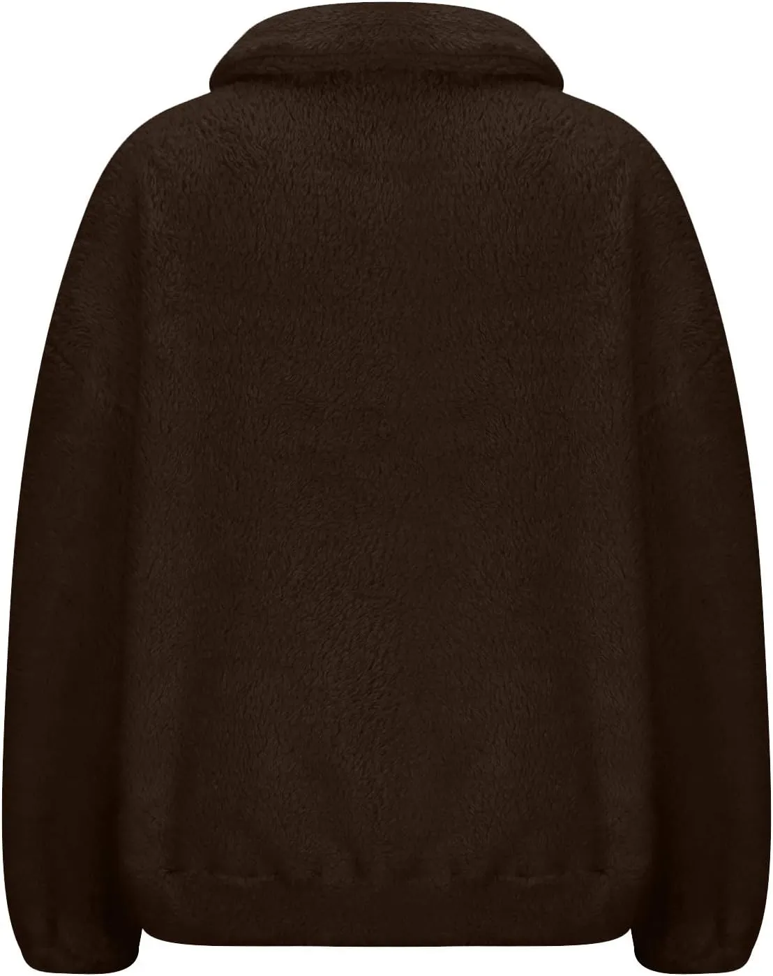 Womens Casual Zip Up Sweatshirt Long Sleeve 2024 Fall Polar Fleece Pullovers Loose Fit Solid Hoodies With Pockets
