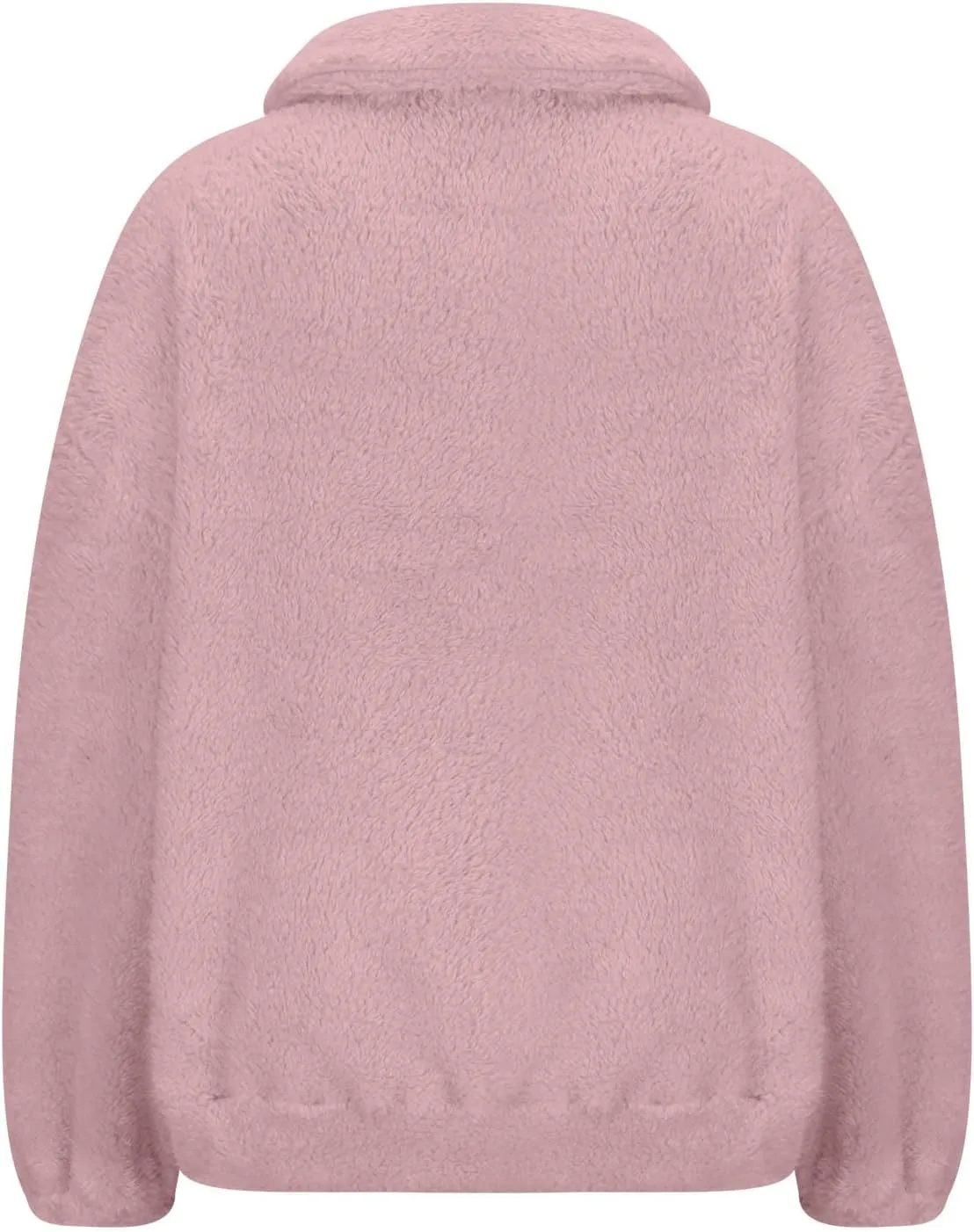 Womens Casual Zip Up Sweatshirt Long Sleeve 2024 Fall Polar Fleece Pullovers Loose Fit Solid Hoodies With Pockets