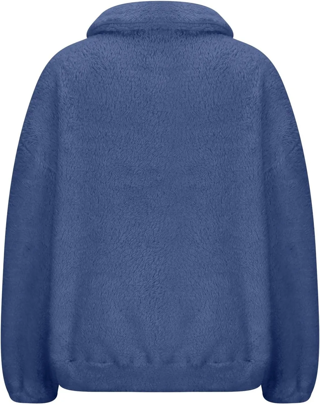 Womens Casual Zip Up Sweatshirt Long Sleeve 2024 Fall Polar Fleece Pullovers Loose Fit Solid Hoodies With Pockets