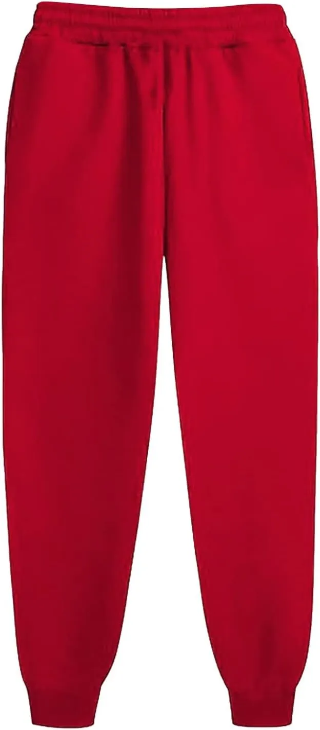 Womens Fleece Lined Sweatpants High Waisted Drawstring Waist Oversized Joggers Cinch Bottom Lounge Pants Activewear