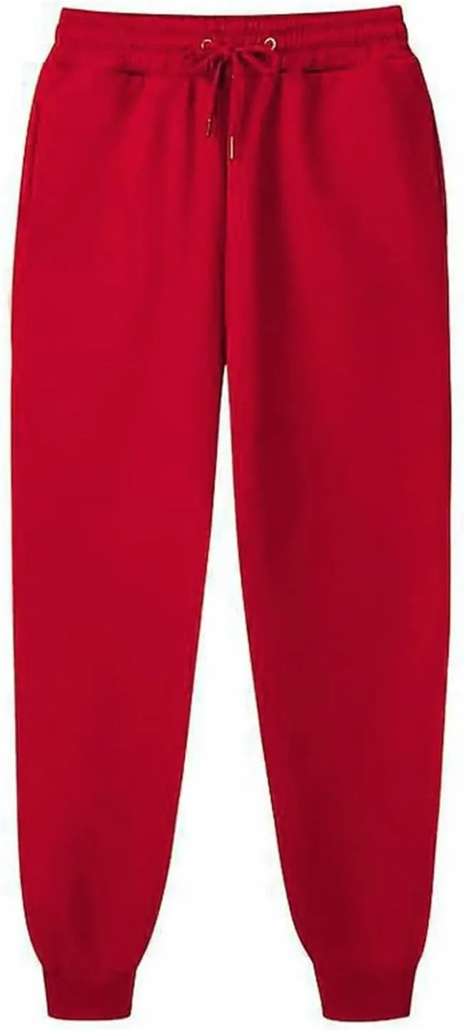 Womens Fleece Lined Sweatpants High Waisted Drawstring Waist Oversized Joggers Cinch Bottom Lounge Pants Activewear
