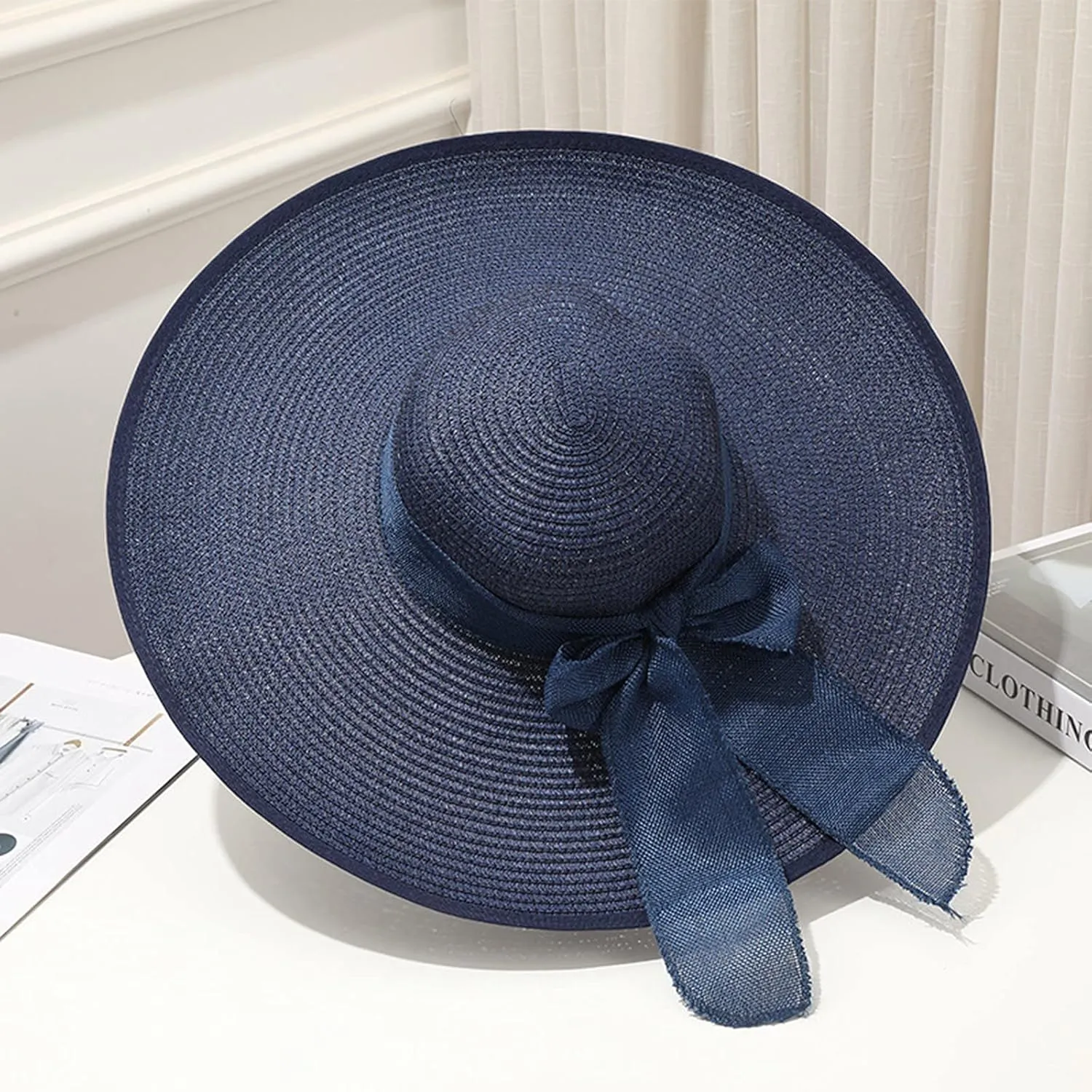 Womens Hat Wide Brim Floppy Beach Sun Hat for Women UPF 50  Vacation s Birthday Easter