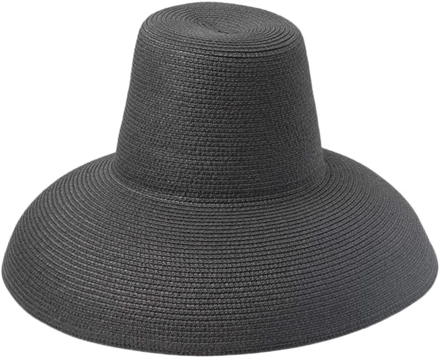 Womens Wide Brim Sun Hat with Wind Lanyard Beach Summer Sun Straw Hats for Women Summer Fedoras Boater Hat Beach