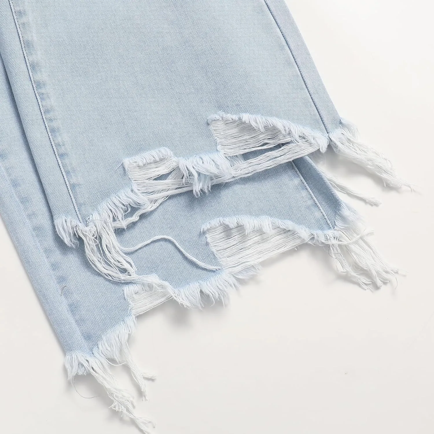 Women's Wide Leg Jeans High Waist Baggy Loose Boyfriend Distressed Denim Pants