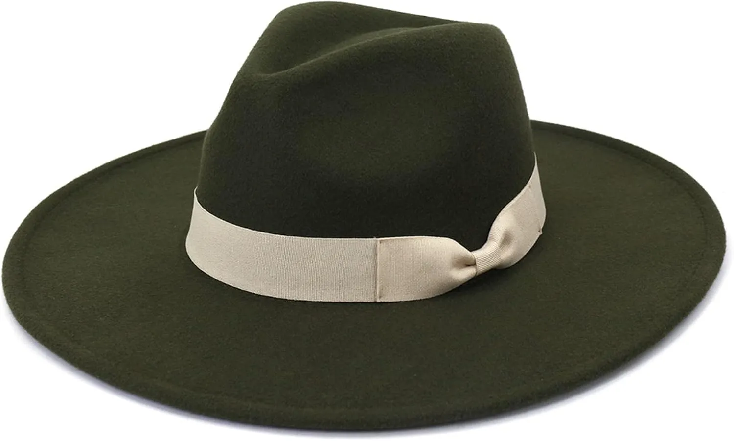 Wool Fedora Hats for Men Women Wide Brim Felt Panama Hat