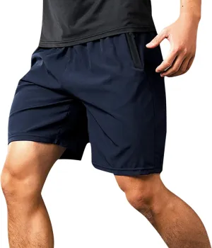 ZYXTIM Men's Casual Sports Reflective Shorts Athletic Gym Workout Running Basketball Training Shorts Quick Dry Activewear